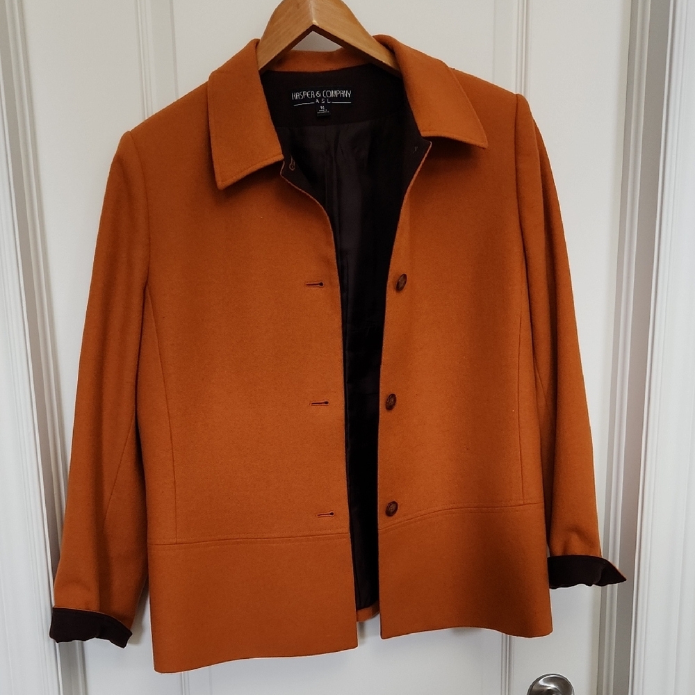 Size 14 Kasper & Company Burnt Orange Wool Jacket